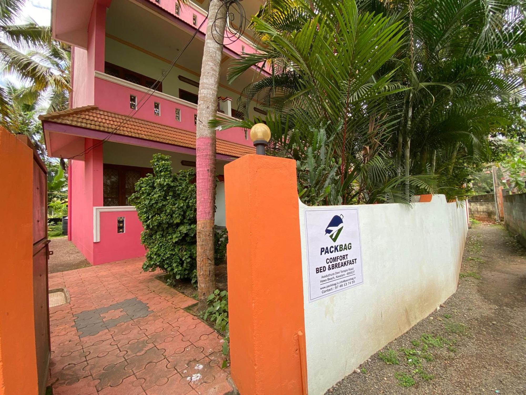 Packbag Comfort Bed & Breakfast Kovalam Kültér fotó